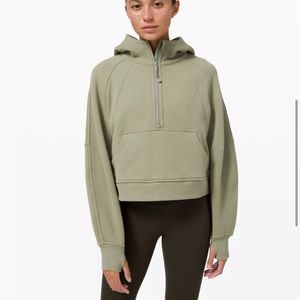 Lululemon Scuba Half Zip Hoodie Rosemary Green